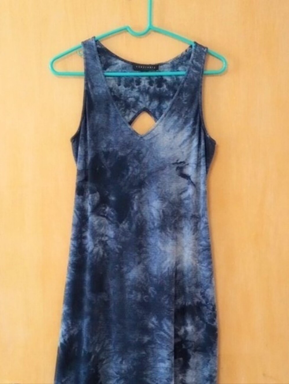 Sanctuary Navy Tie-Dye Midi Dress with Back Cutout - Picture 2 of 6
